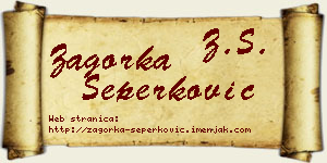 Zagorka Šeperković vizit kartica